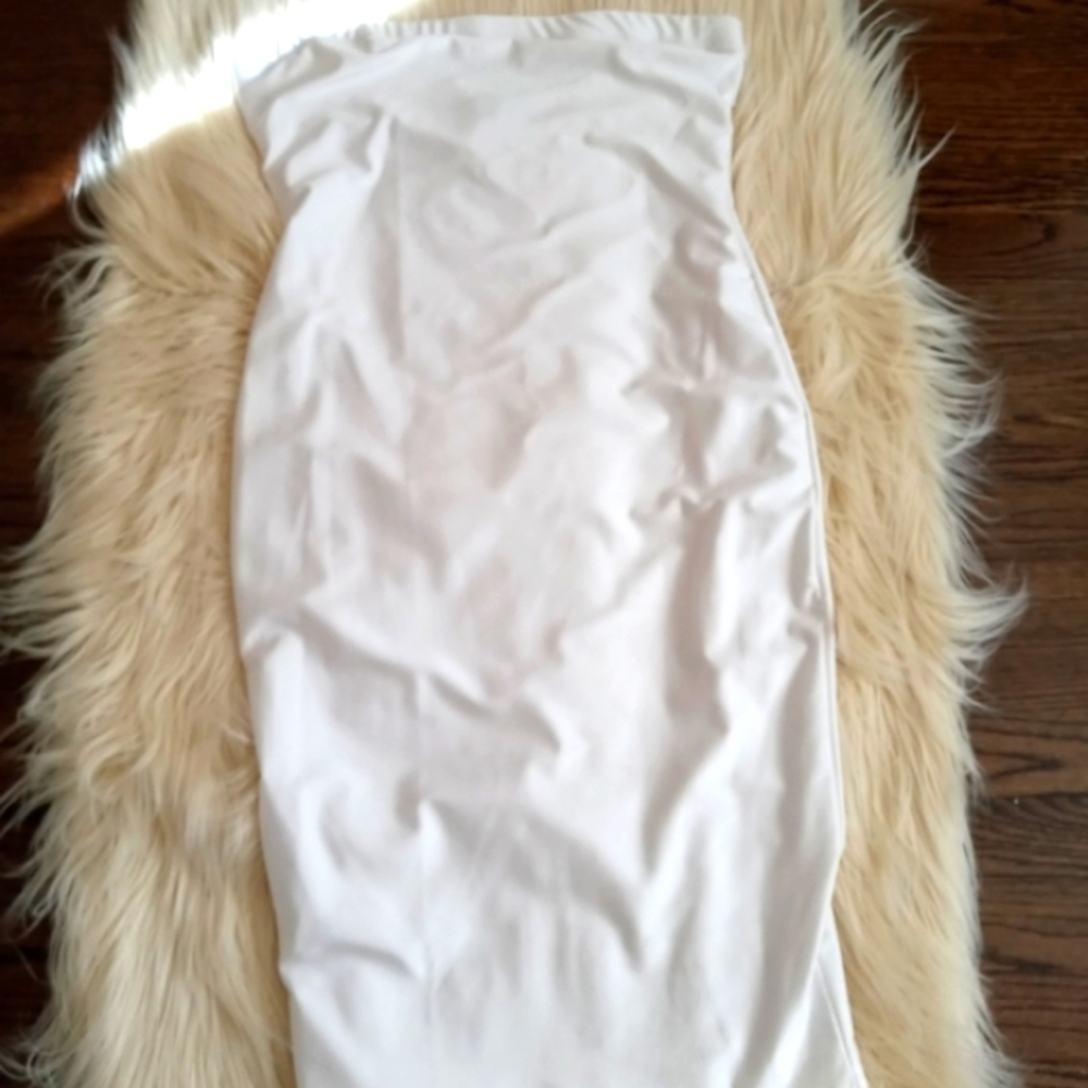 AKIRA White Strapless Dress